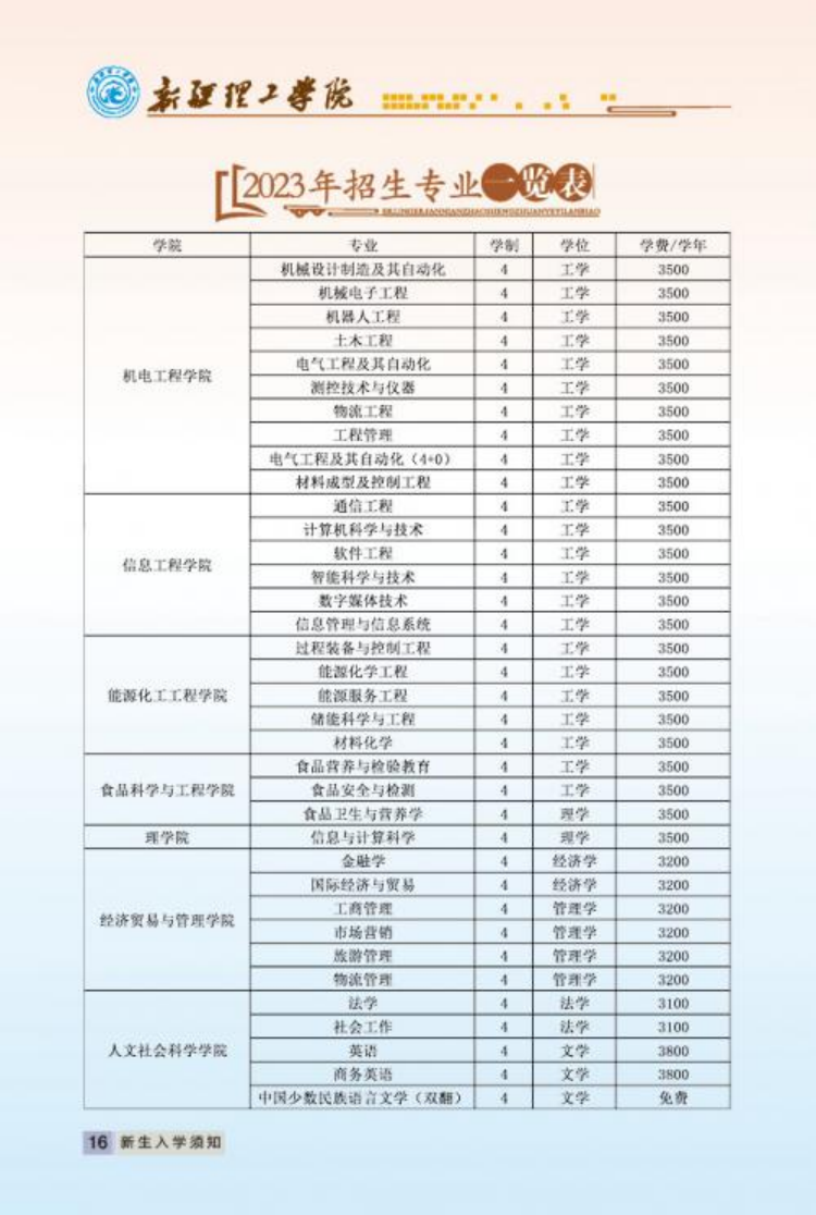 新疆理工學(xué)院2023年新生入學(xué)手冊(cè)